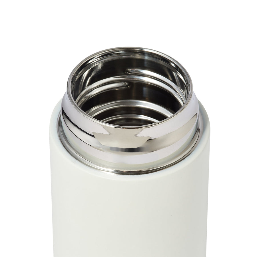 Carbonated Stainless Steel Bottle, 390ml, White