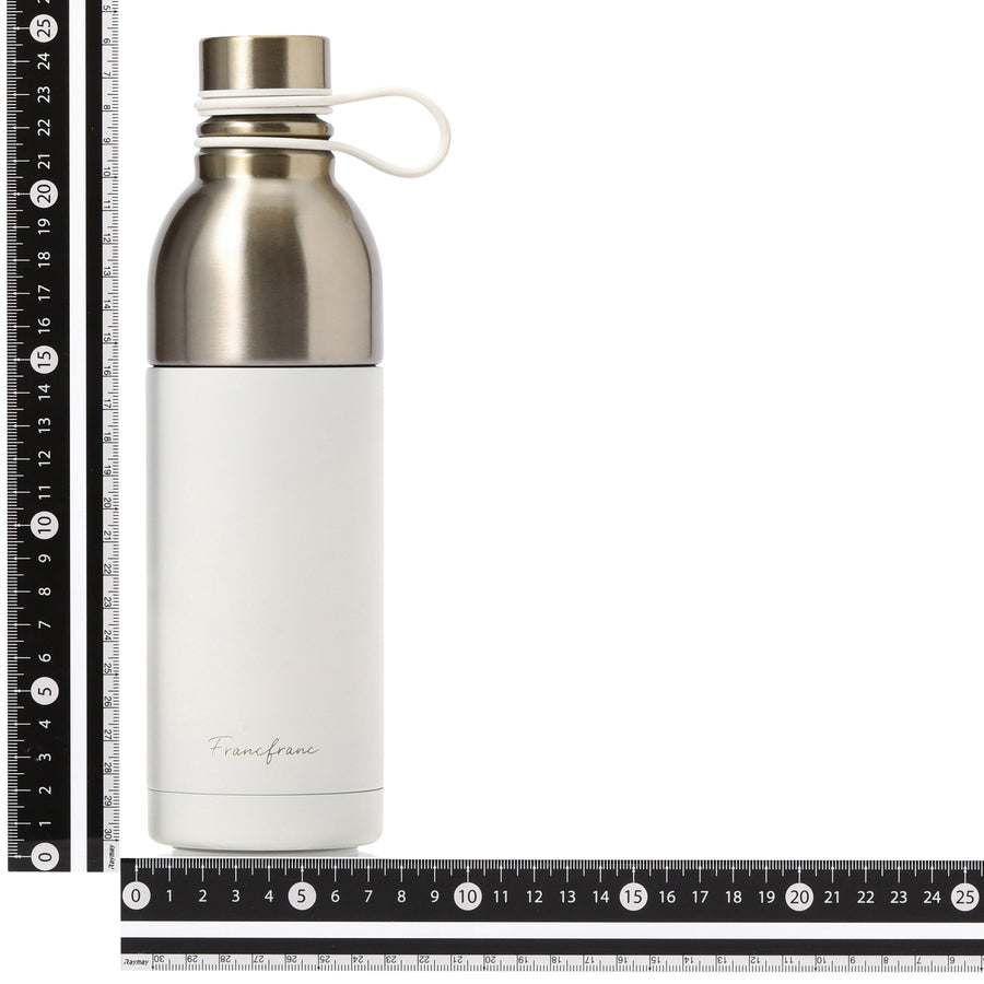 Easy to wash stainless steel bottle 500ml white