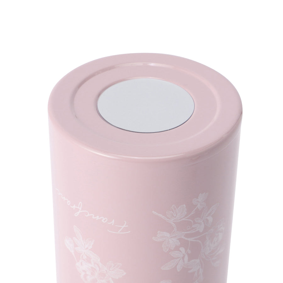 Stainless steel bottle with handle, 470ml, Chic Flower, Pink