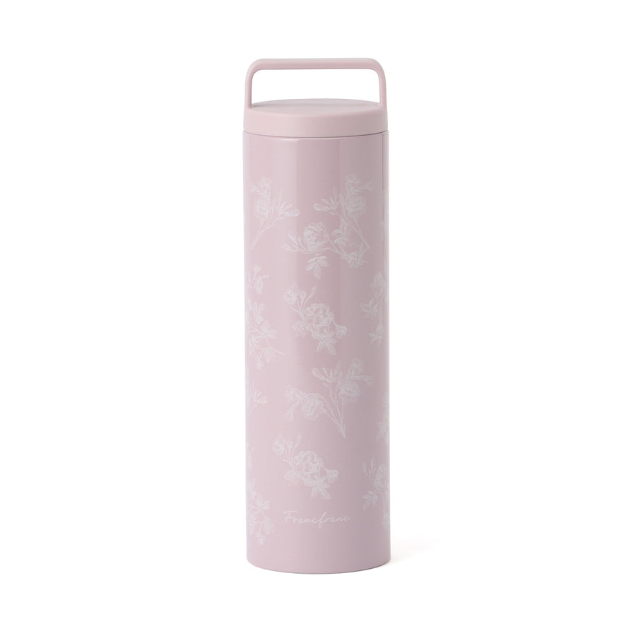 Stainless steel bottle with handle, 730ml, Chic Flower, Pink