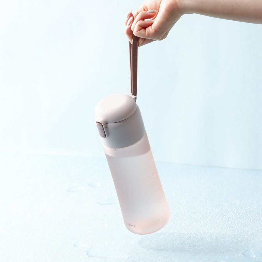 One-touch clear bottle, pink