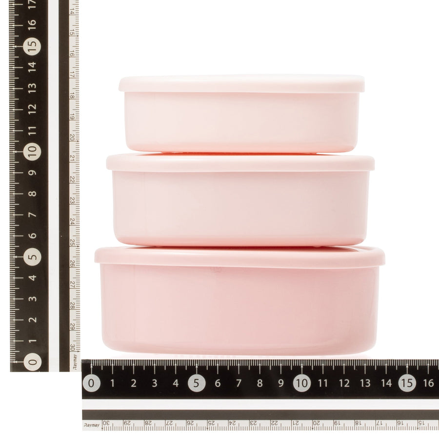 ロゴ フードコンテナ 3個セット ピンク