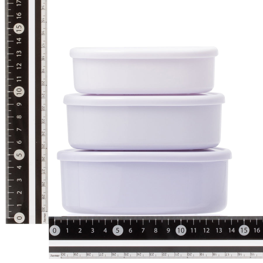 ロゴ フードコンテナ 3個セット パープル