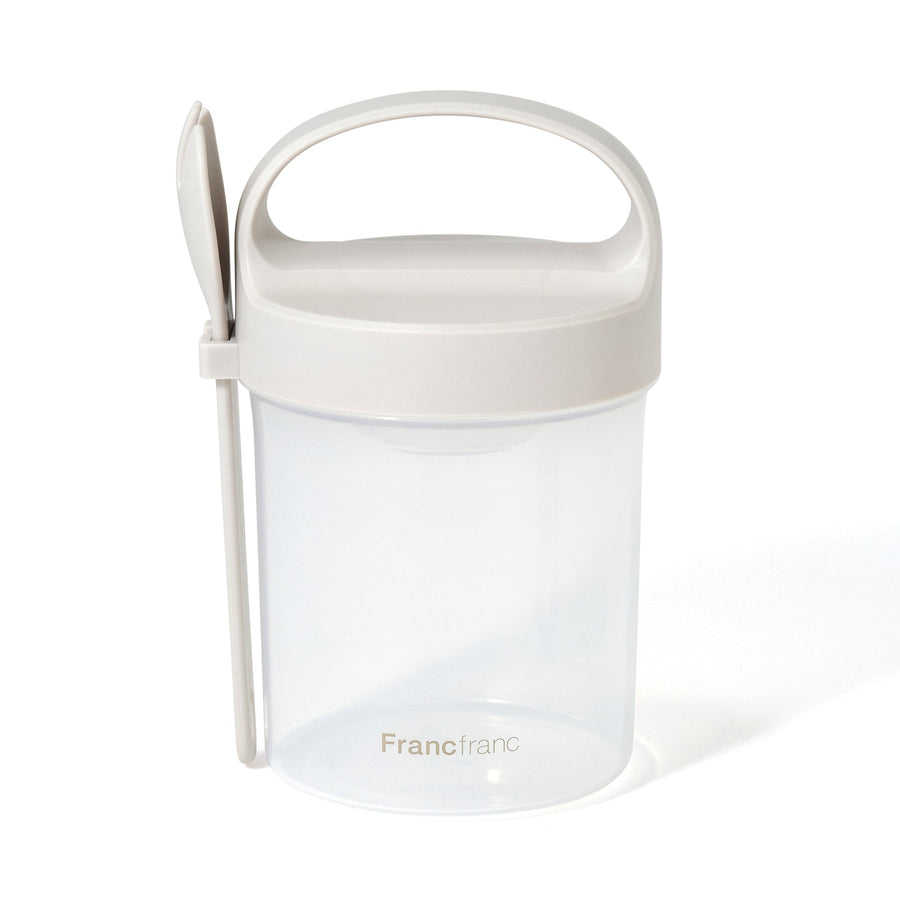 ロゴ サラダコンテナ グレー