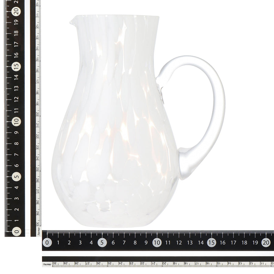 ドットパターン ガラスカラフェ ホワイト