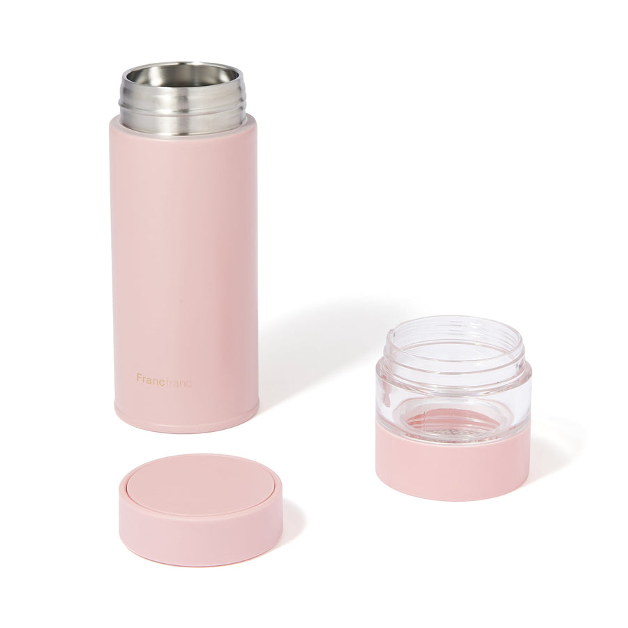 Stainless steel tea bottle 300ml pink