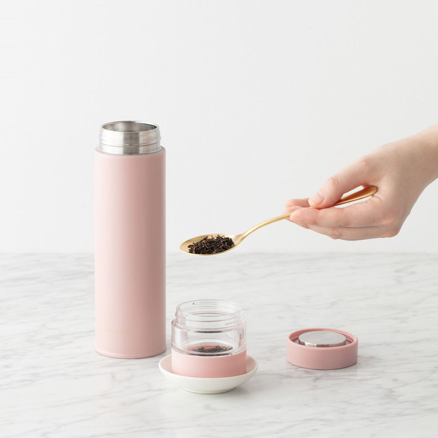 Stainless steel tea bottle 300ml pink