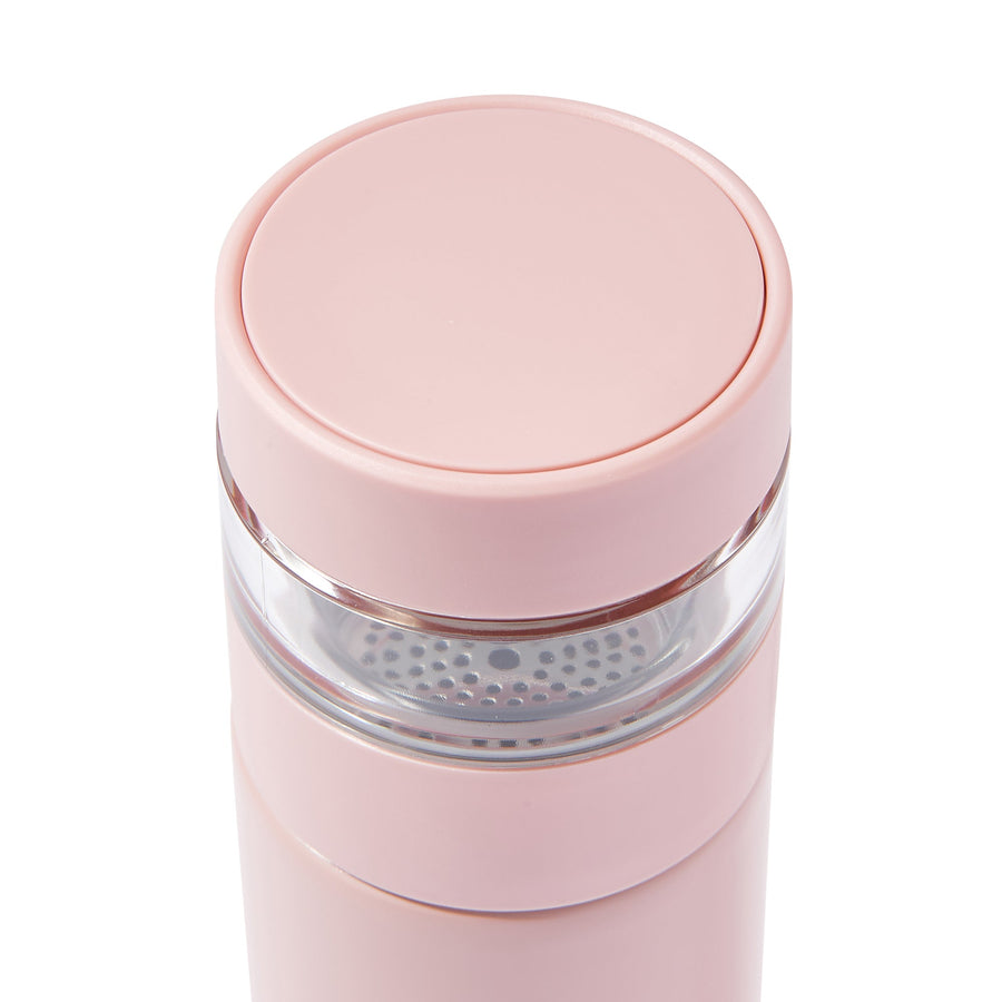 Stainless steel tea bottle 300ml pink