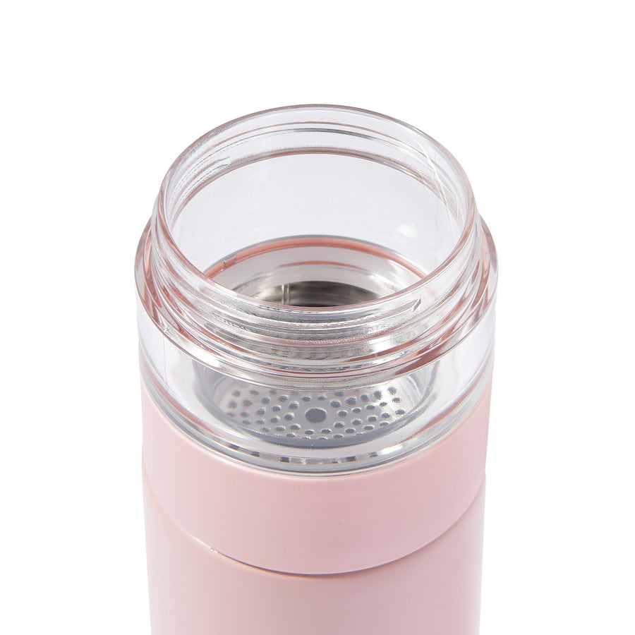 Stainless steel tea bottle 300ml pink