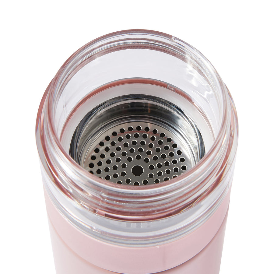 Stainless steel tea bottle 300ml pink