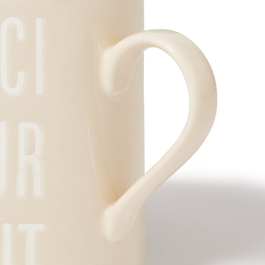 Merci Message Mug Ivory