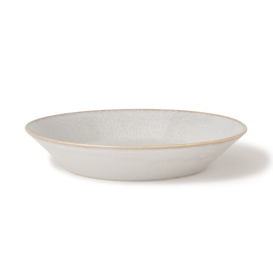 Mino ware, colorful, deep plate, light gray