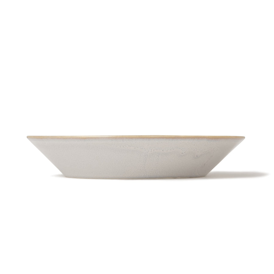 Mino ware, colorful, deep plate, light gray