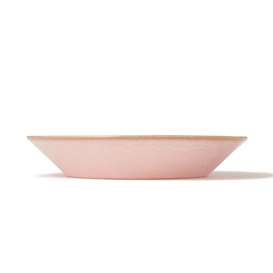 Mino ware colorful deep plate light pink