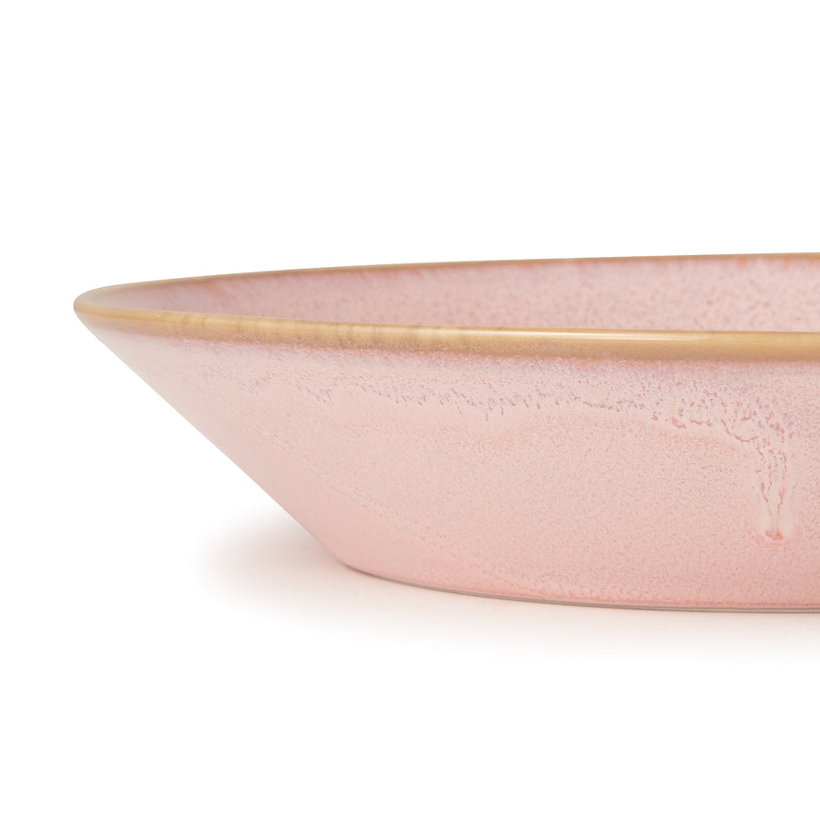 Mino ware colorful deep plate light pink