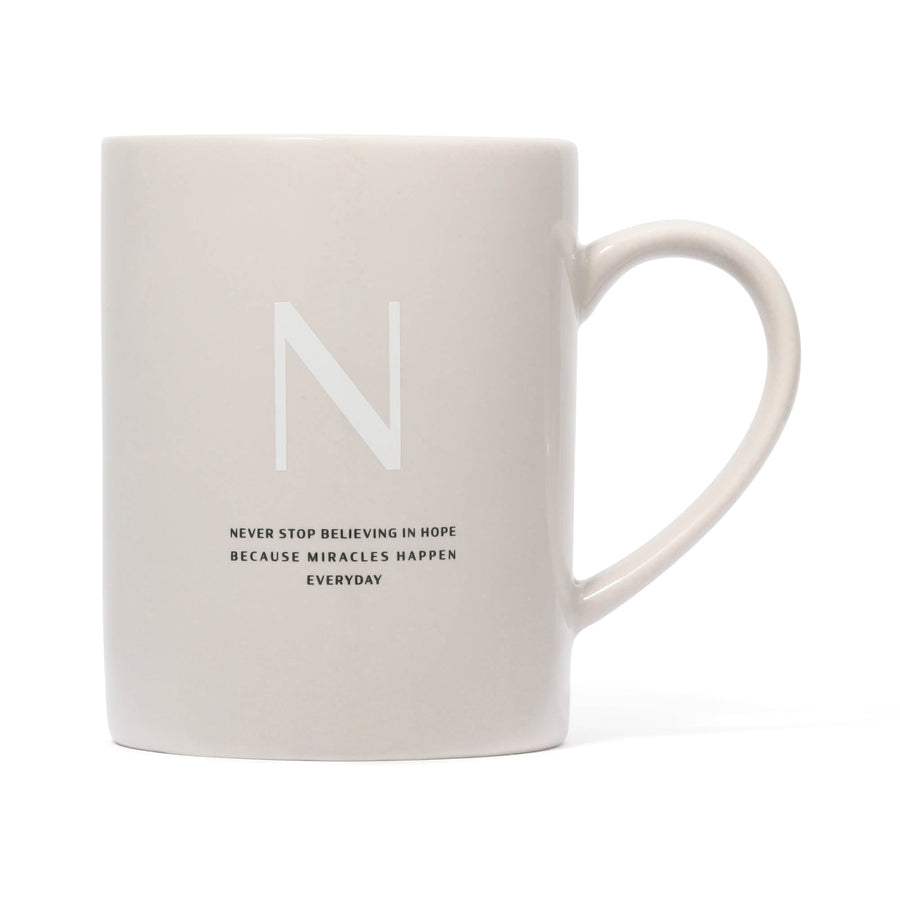 Initial Mug Natural N