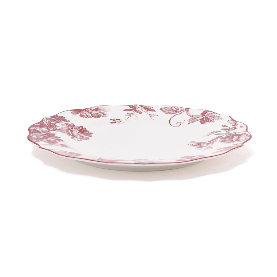 Classic Flower Plate L Red