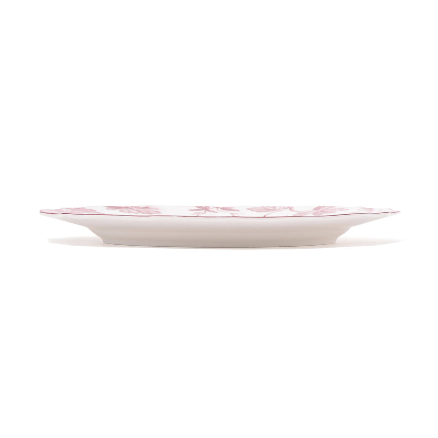 Classic Flower Plate L Red