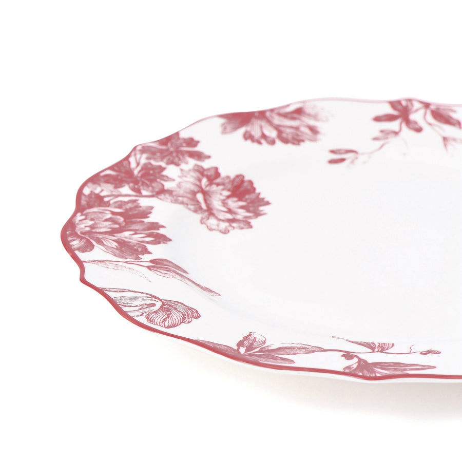 Classic Flower Plate L Red