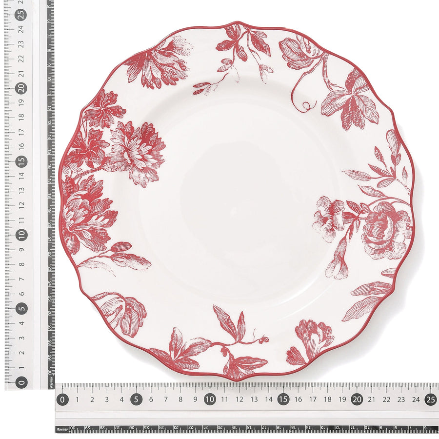 Classic Flower Plate L Red