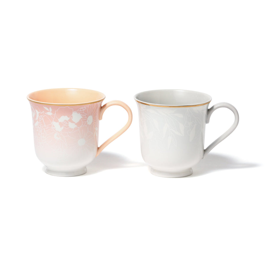 GS Pair of Mugs Flower &amp; Leaf