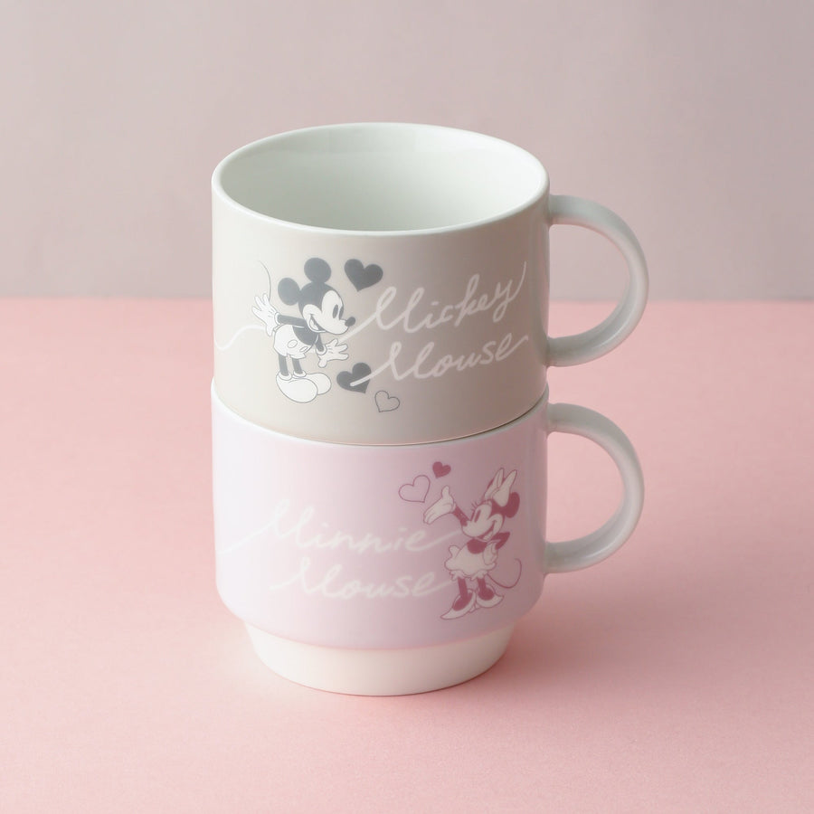 Disney Pair Stacking Mug Pink x Gray