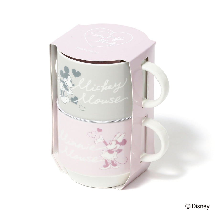 Disney Pair Stacking Mug Pink x Gray