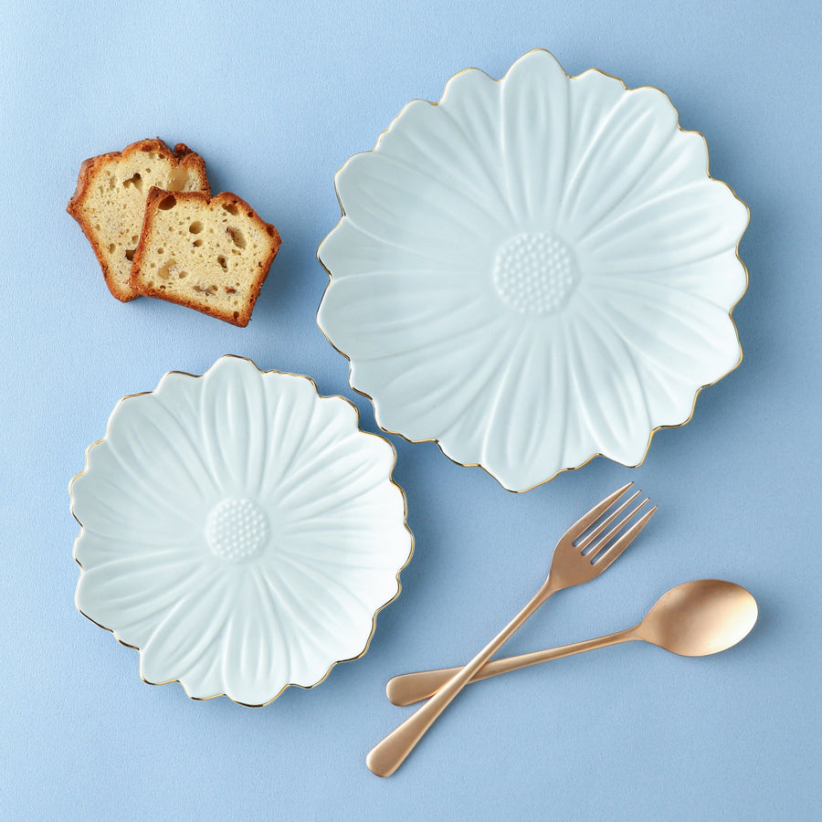 Flower Motif Plate S Blue