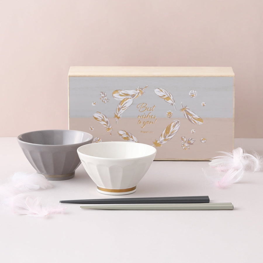 Pair Gift: Bowl &amp; Chopsticks ELEGANCE