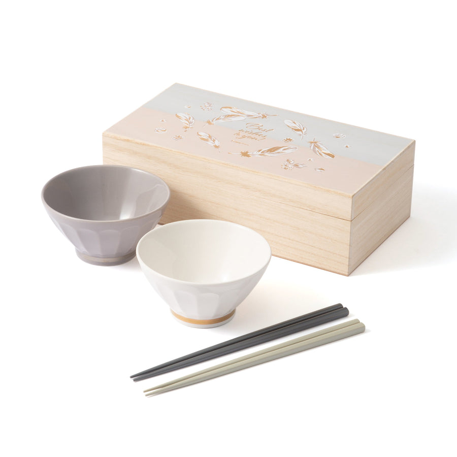 Pair Gift: Bowl &amp; Chopsticks ELEGANCE