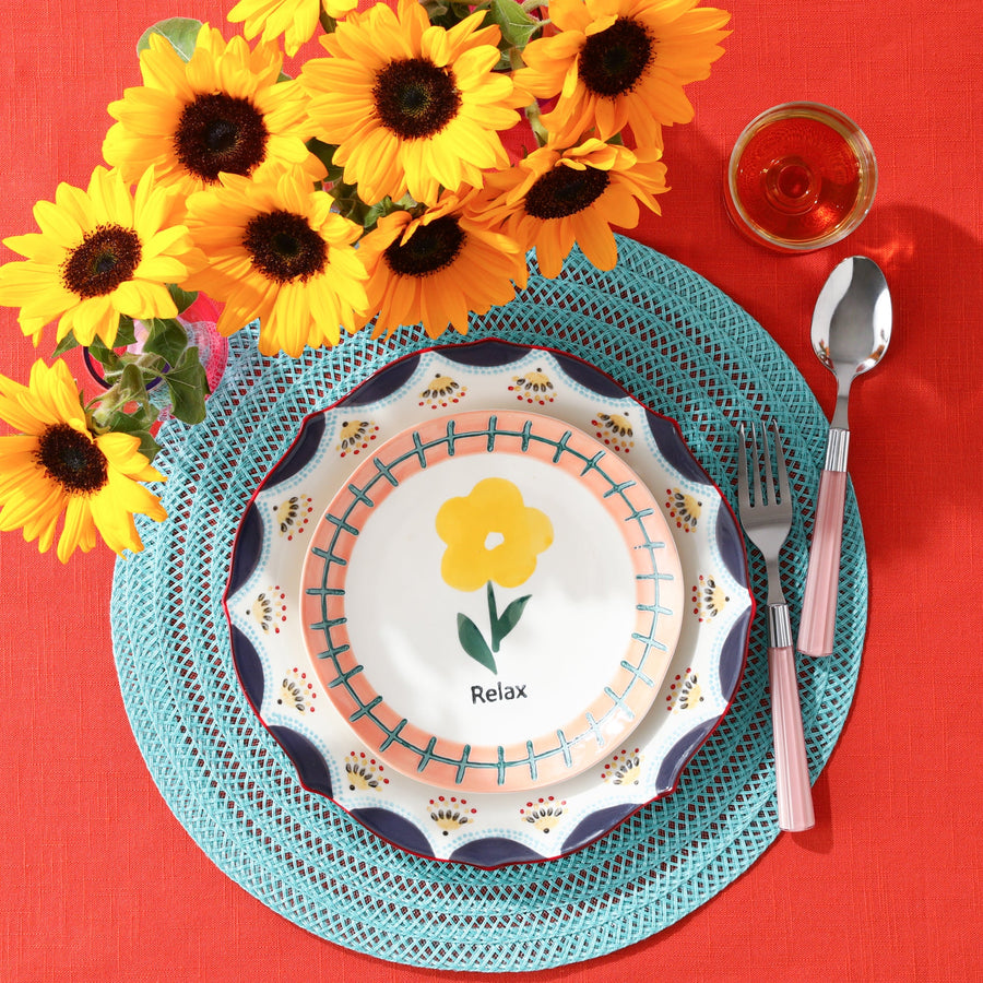 Hand Painted Plate Flower