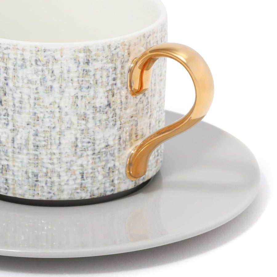 Tweed Cup &amp; Saucer, Grey