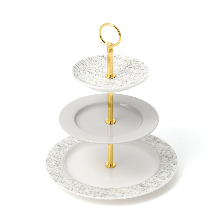 Tweed cake stand, grey