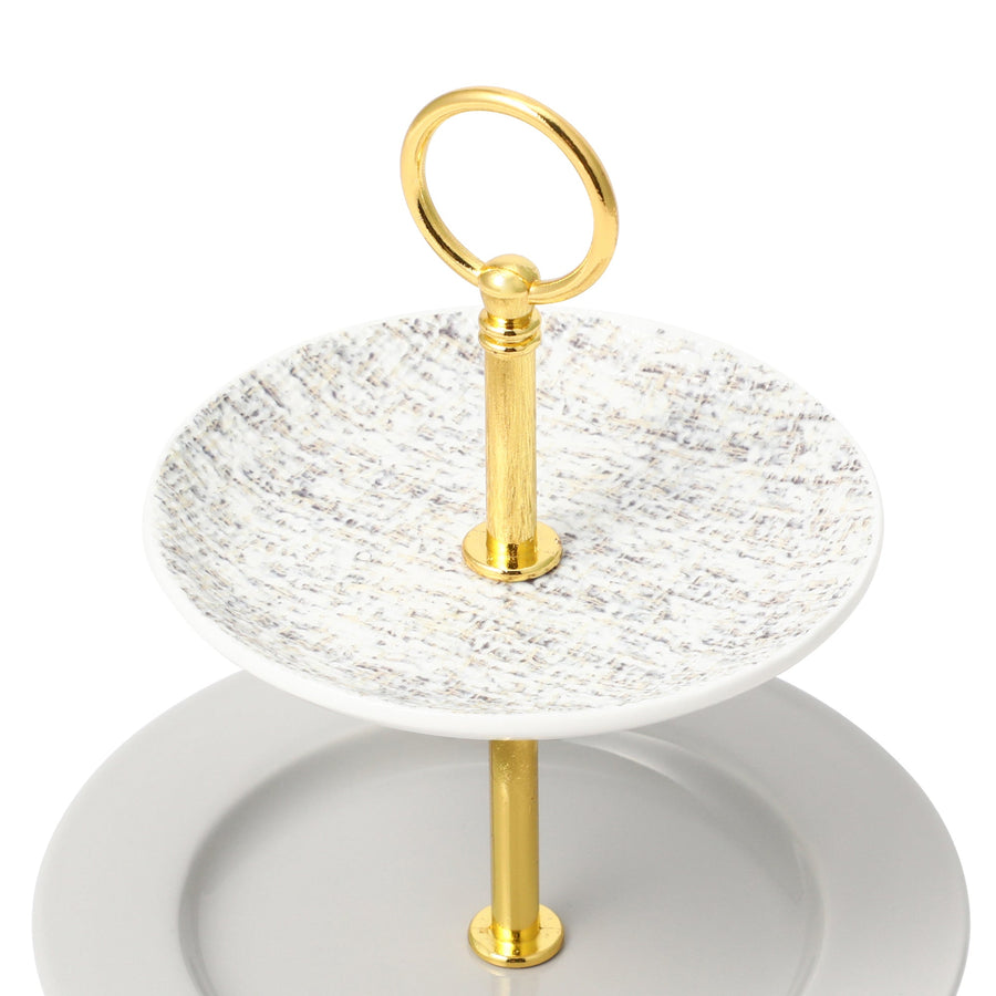 Tweed cake stand, grey