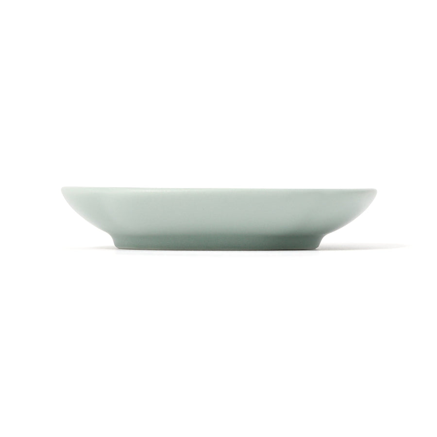 Mino ware small plate, square, blue