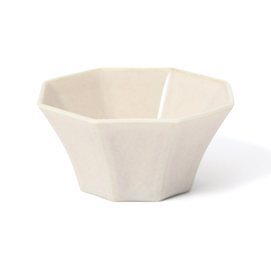 Mino ware small bowl, octagonal, ivory