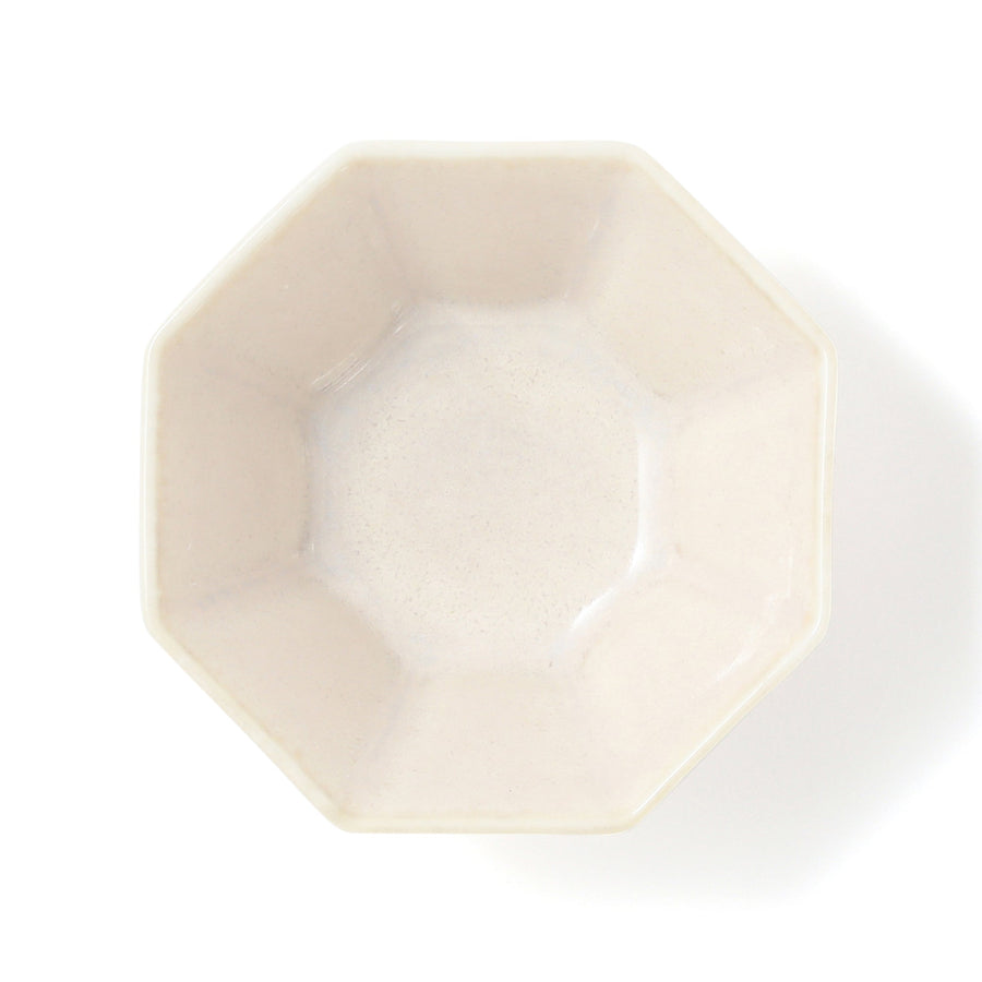 Mino ware small bowl, octagonal, ivory