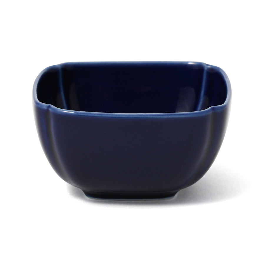 Mino ware small bowl, square, navy