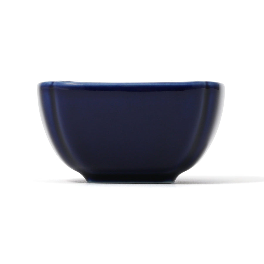 Mino ware small bowl, square, navy