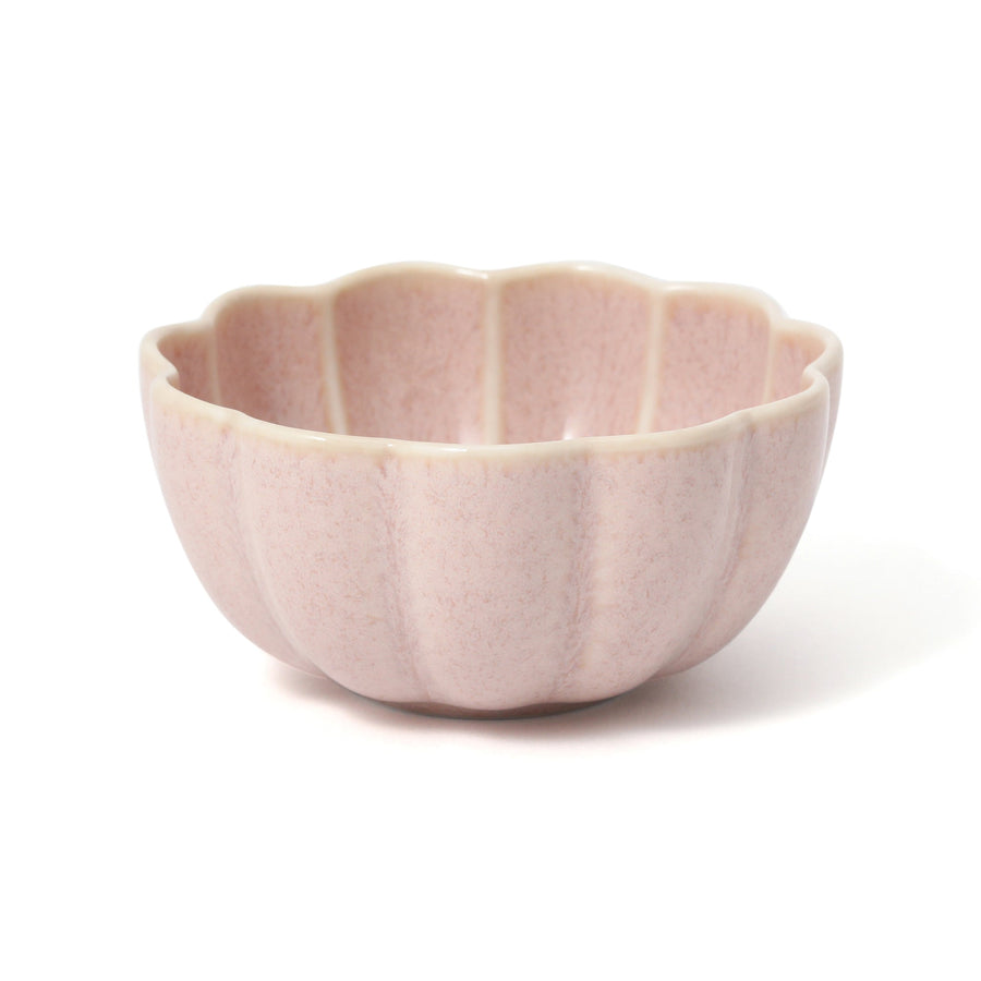 Mino ware bean bowl, flower, pink