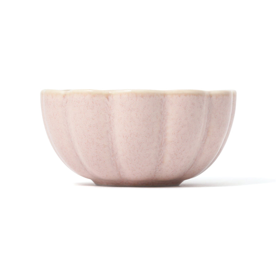 Mino ware bean bowl, flower, pink