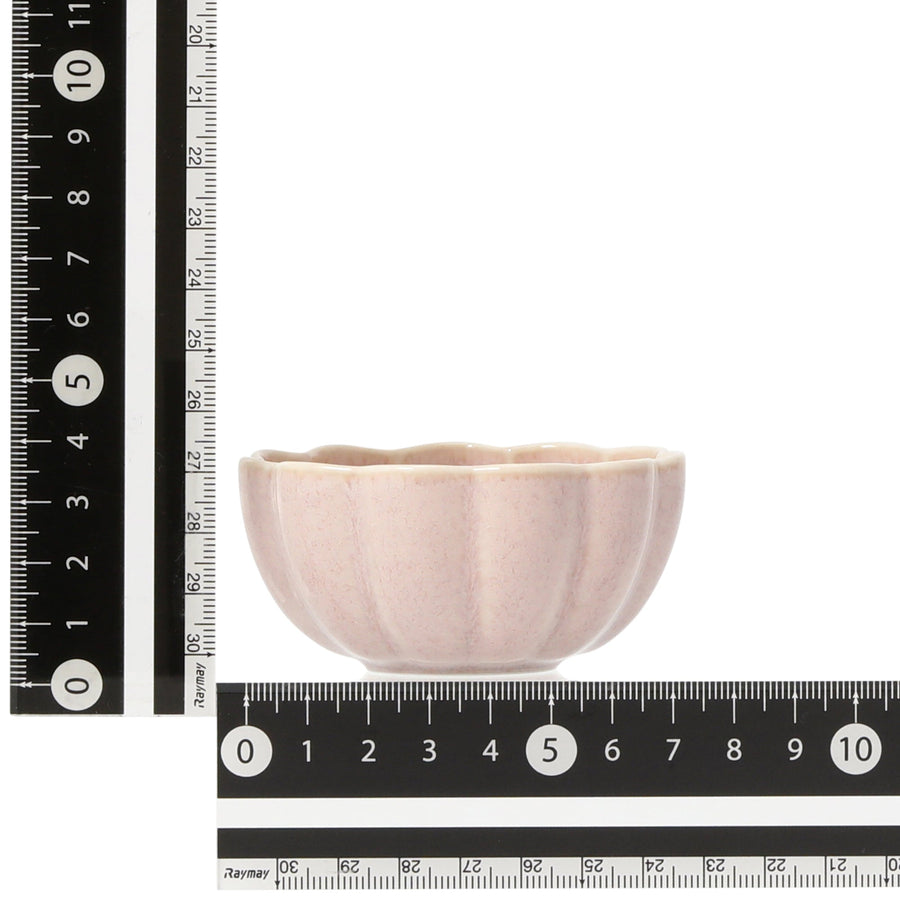 Mino ware bean bowl, flower, pink