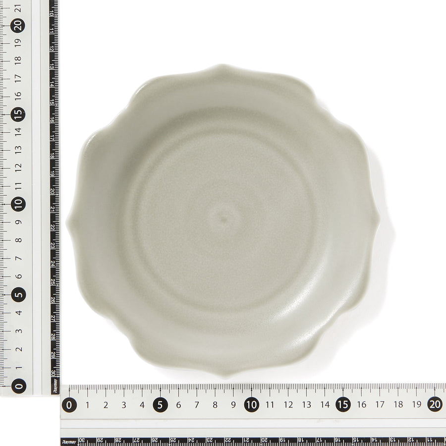 Mino Ware Small Plate, Ritsuka, Gray