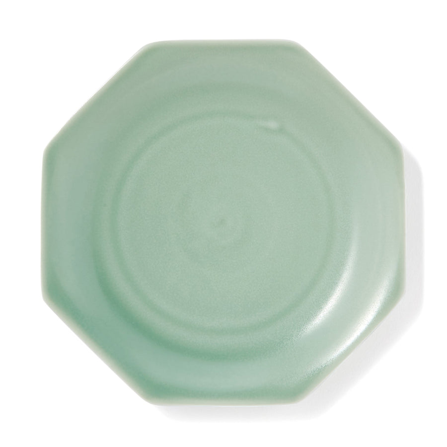 Mino Ware Small Plate Octagon Green