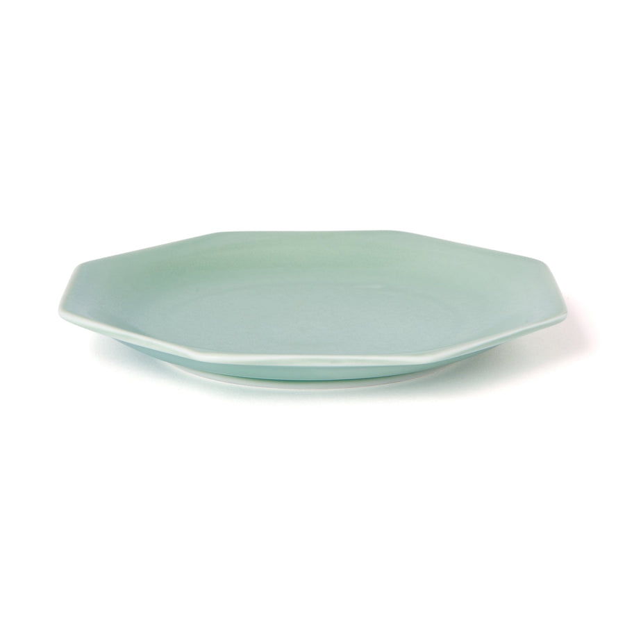 Mino Ware Small Plate Octagon Green