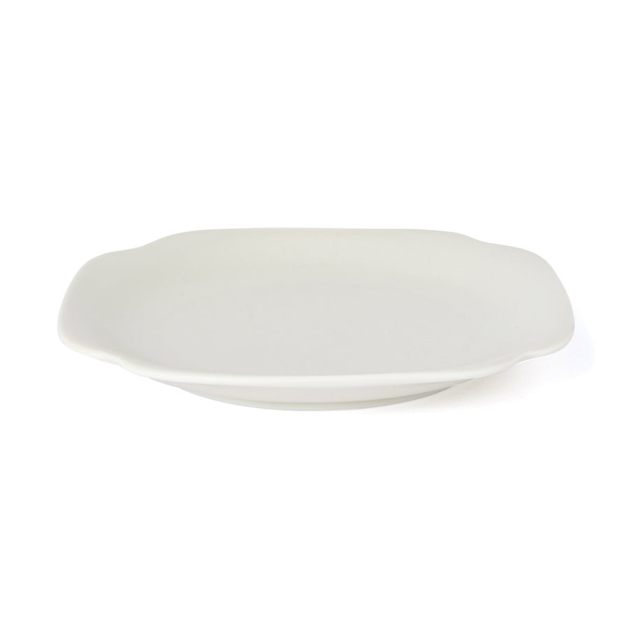 Mino ware small plate, square, ivory