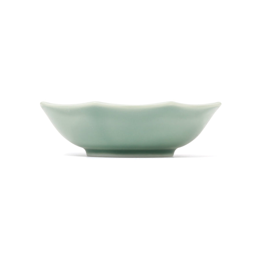 Mino ware small bowl, octagon, green