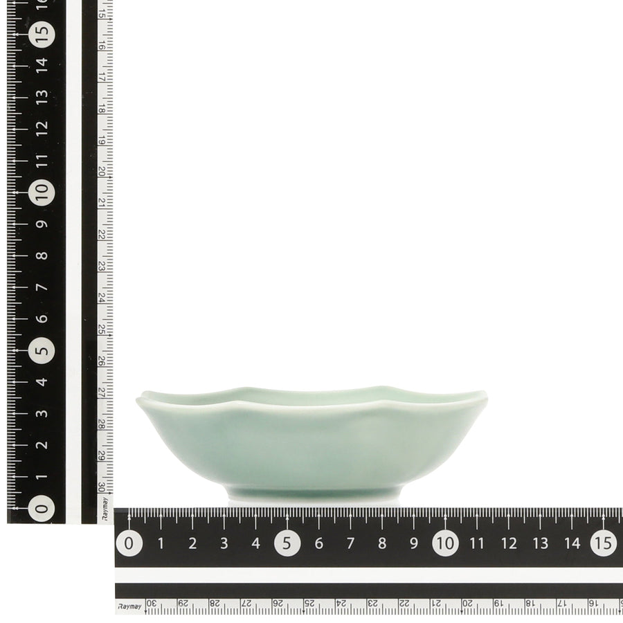 Mino ware small bowl, octagon, green