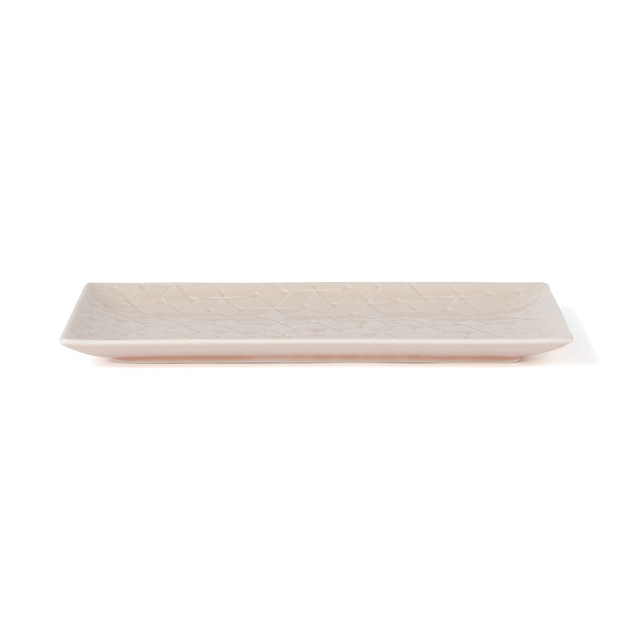 Mino ware rectangular plate M pink