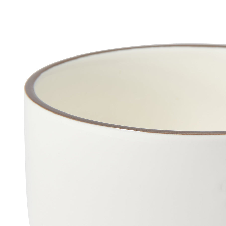 Logo Rim Soup Cup Ivory